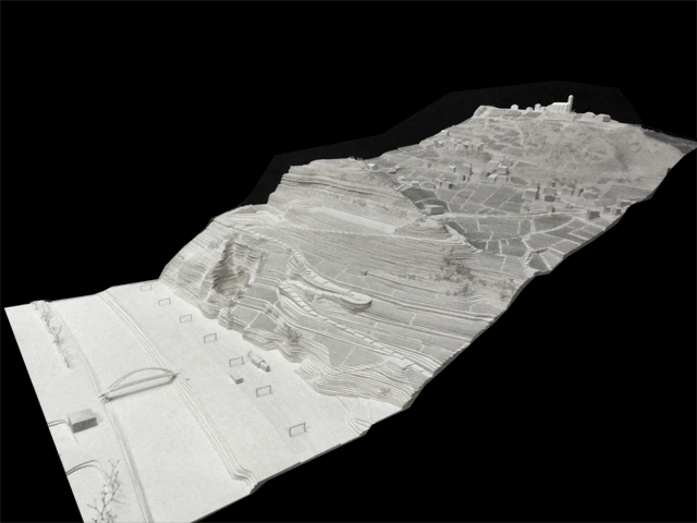 maquette d'analyse de site | grange - flanthey en valais | delalay architecte - sion
